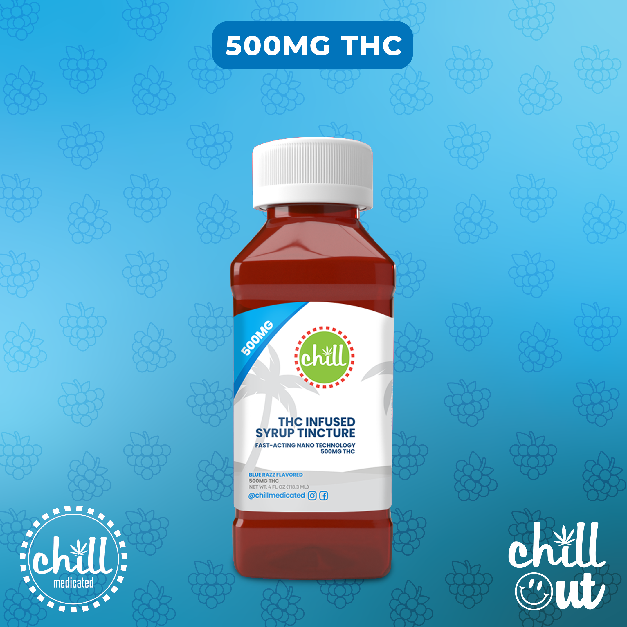 Photograph of product: Blue Raspberry | 500mg | Syrup