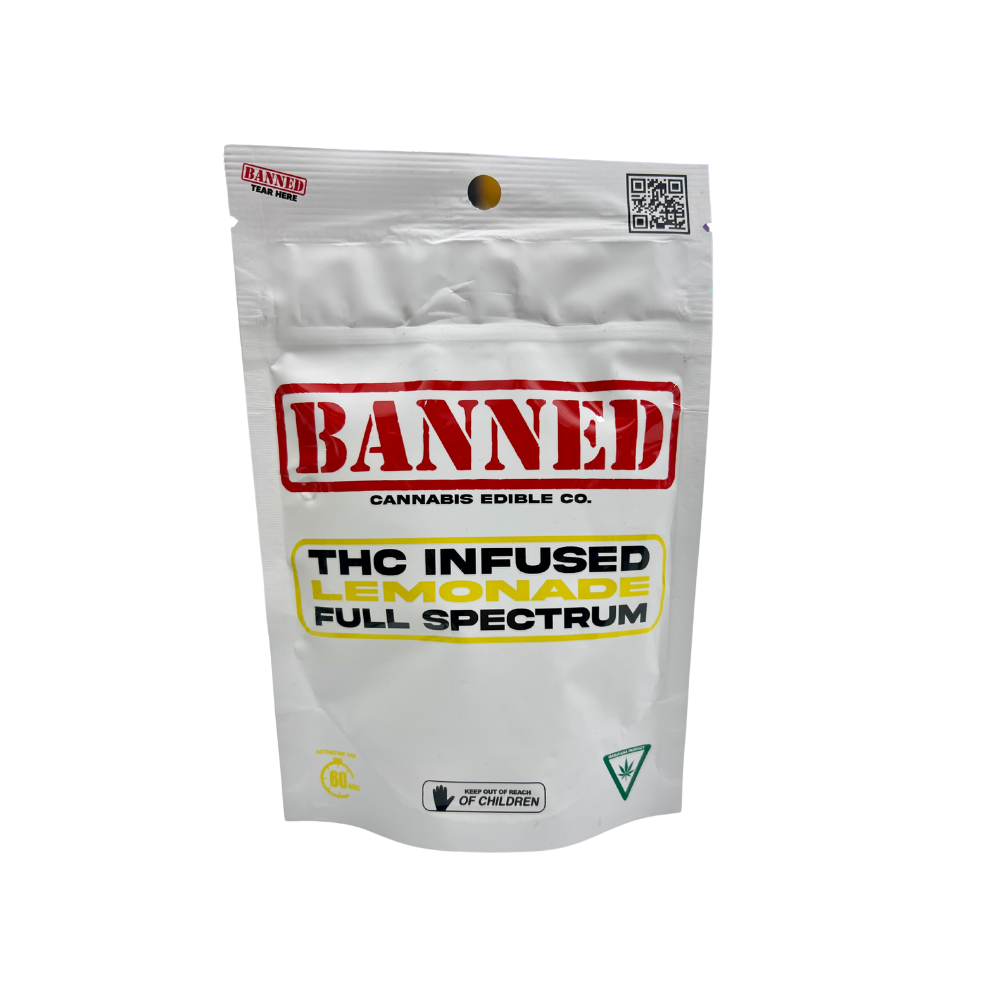 Photograph of product: BANNED | LEMONADE | 200MG | 4PK | GUMMY