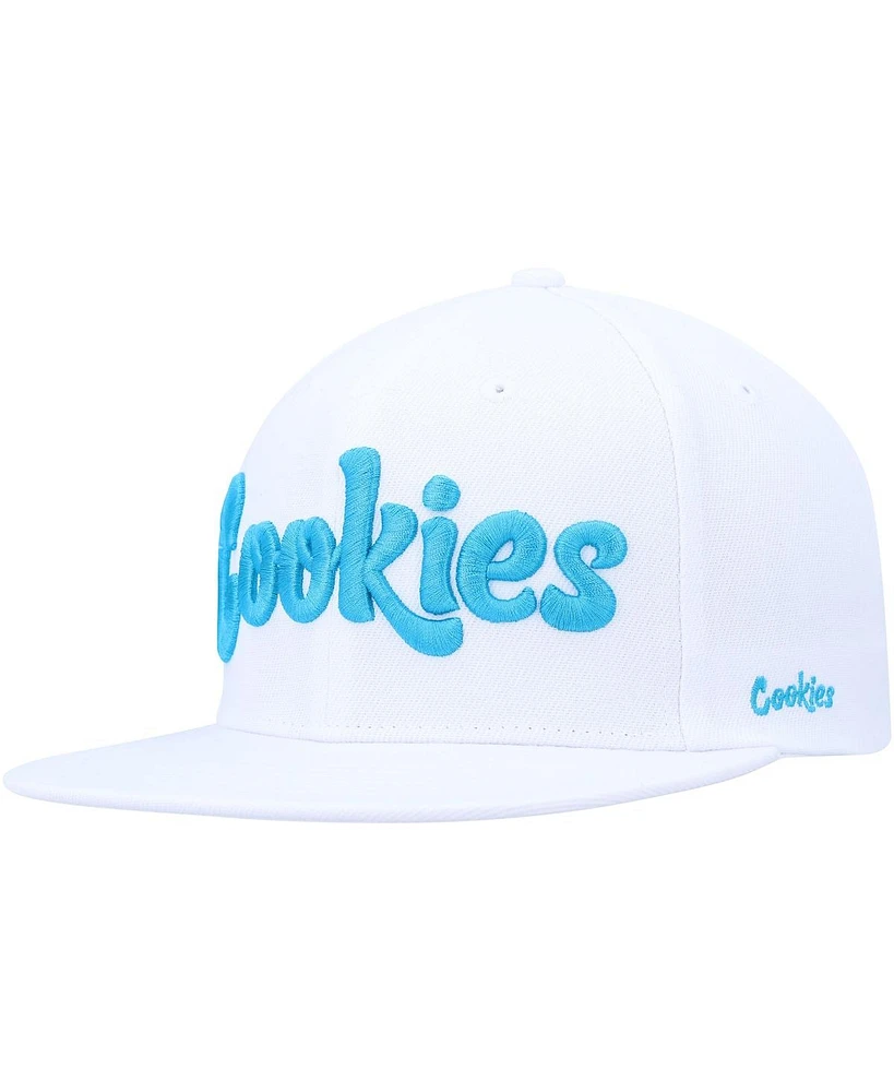 Photograph of product: Original Mint Twill Snapback Cap - White/Cookies Blue
