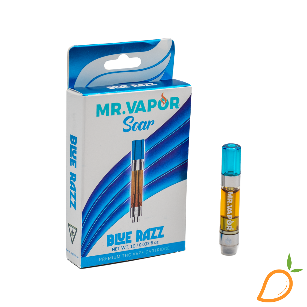 Photograph of product: 1g Blue Razz Vape Mr. Vapor Soar