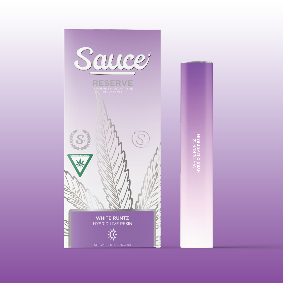 Photograph of product: Sauce Reserve - Live Resin Disposable Vape Cart - White Runtz