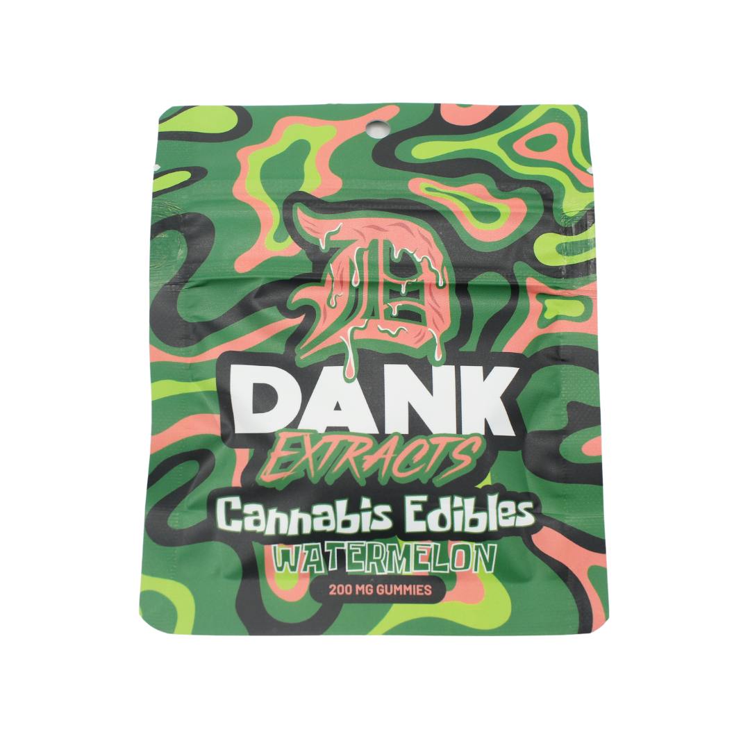 Photograph of product: Dank Extracts- Watermelon 200mg Gummies
