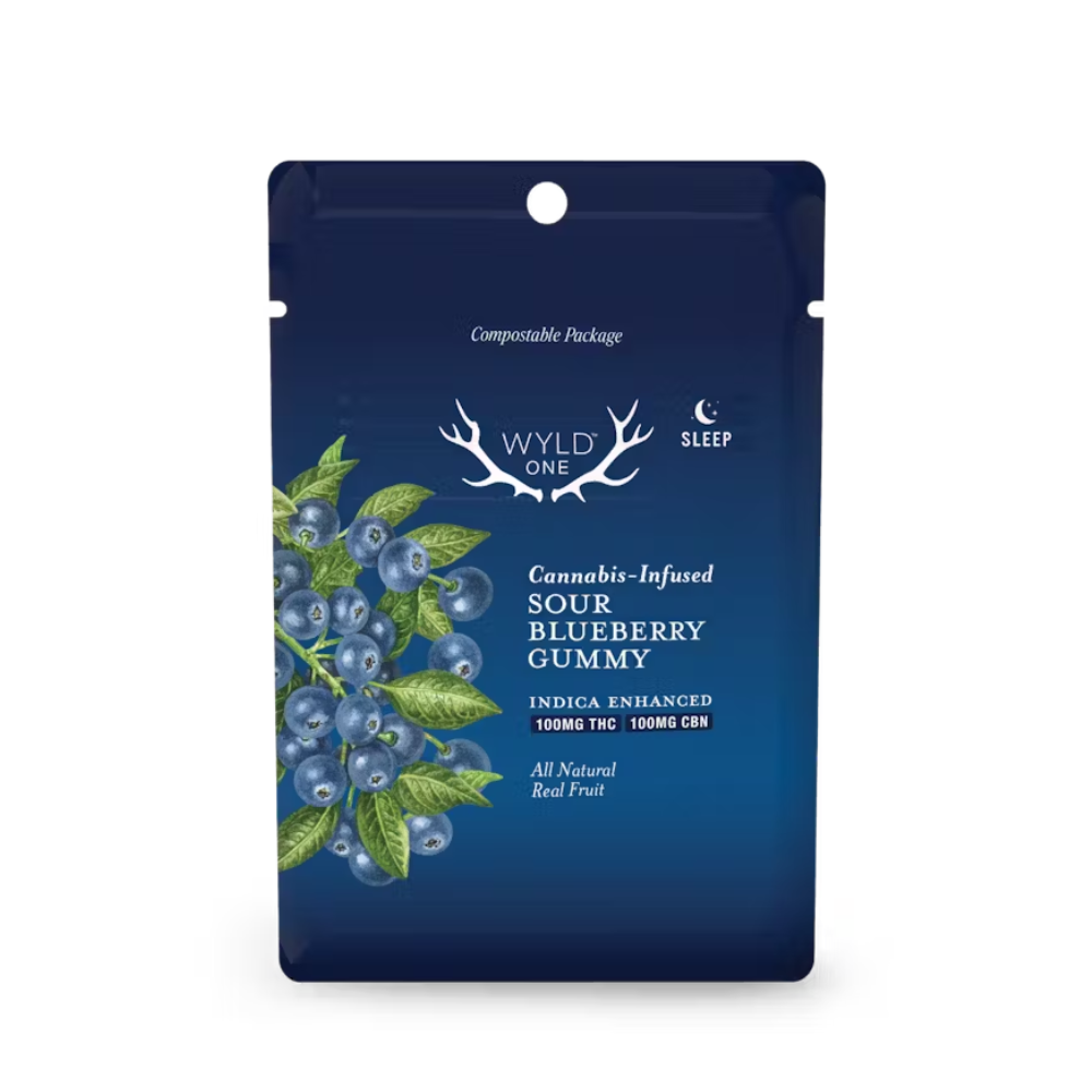 Photograph of product: Wyld - Ones - Sour Blueberry TH-oui:CBN (Oui'd)