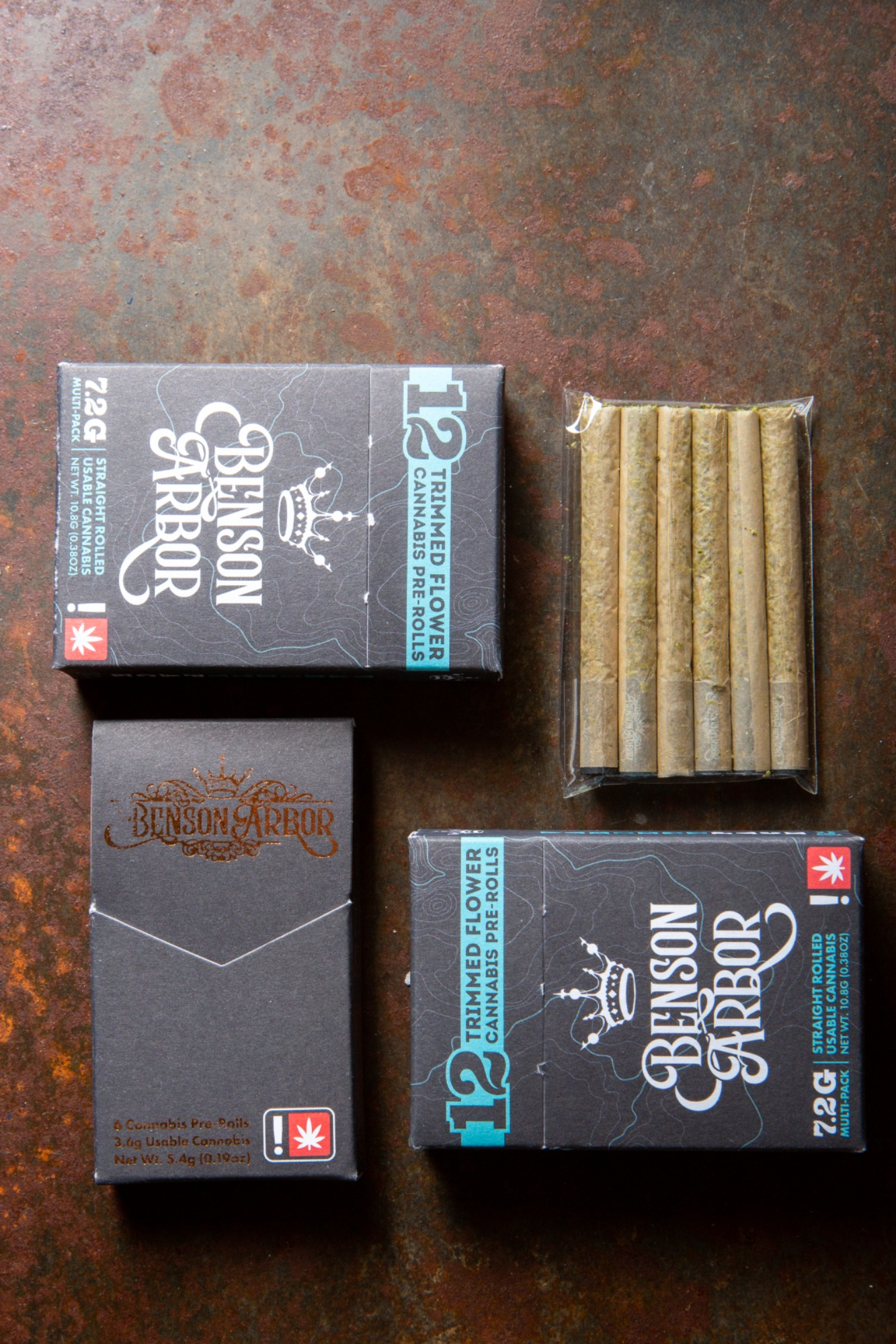 Photograph of product: Benson Arbor 12 x Tropic Lemons #15 + Wedding Crashers Pre-Rolls