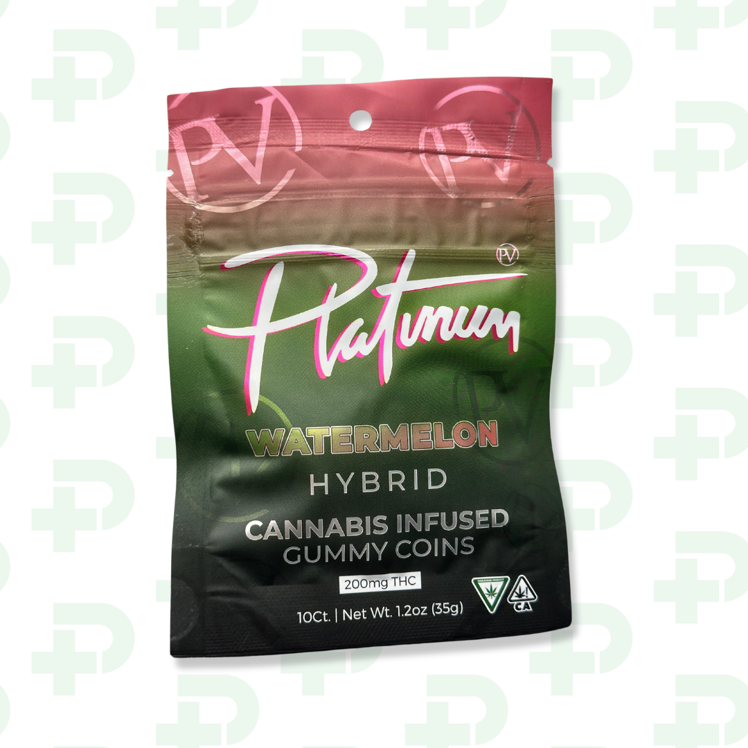 Photograph of product: PV Gummy Coins 200mg - Hybrid - Watermelon
