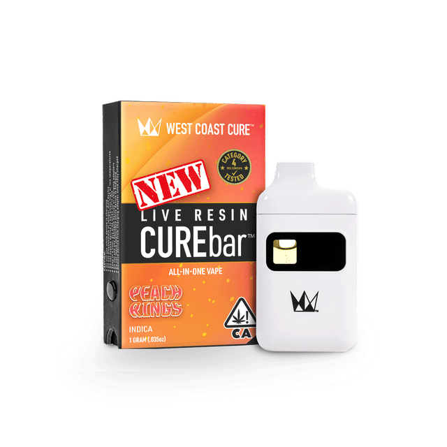 Photograph of product: 1G Peach Rings Live Resin CUREbar 2.0 AIO - 