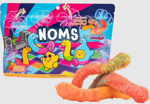 Photograph of product: Gummy Worms + Li Hing & Lemon Peel *NON MEDICATED*