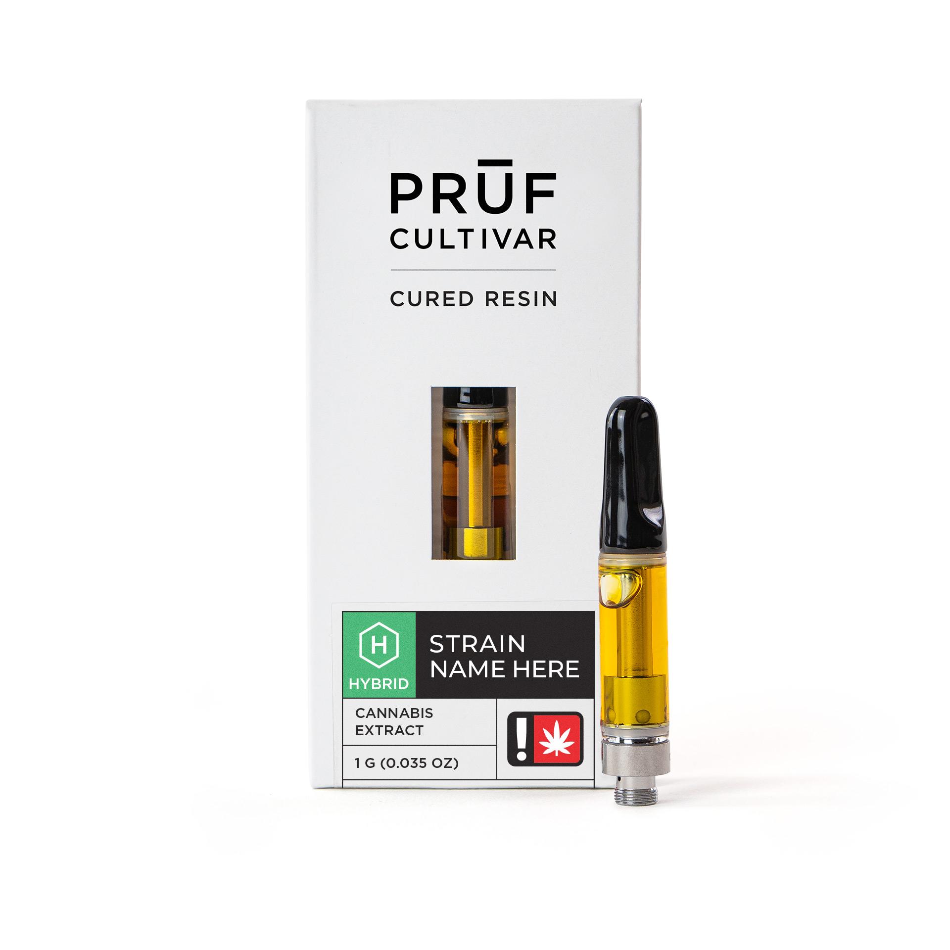 Photograph of product: Pruf Cultivar Grumpy Bananas Cured Resin Cartridge 1g