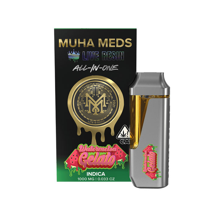 Photograph of product: Watermelon Gelato Live Resin Disposable, Oui'd, 1g