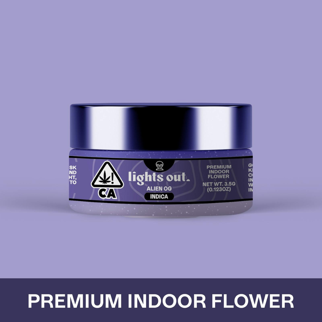 Photograph of product: Lights Out - Alien OG (Oui'd) Flower - 3.5g