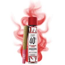 Photograph of product: STIIIZY Strawberry Cough 1G Infused Preroll