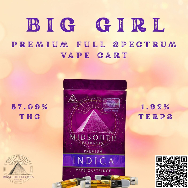 Photograph of product: MidSouth Extracts | 1g | Big Girl | Cartridge