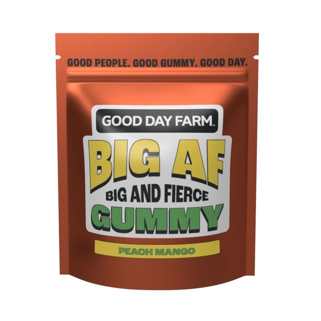 Photograph of product: GDF: Big AF Gummy | Peach Mango | 100mg | 1pk