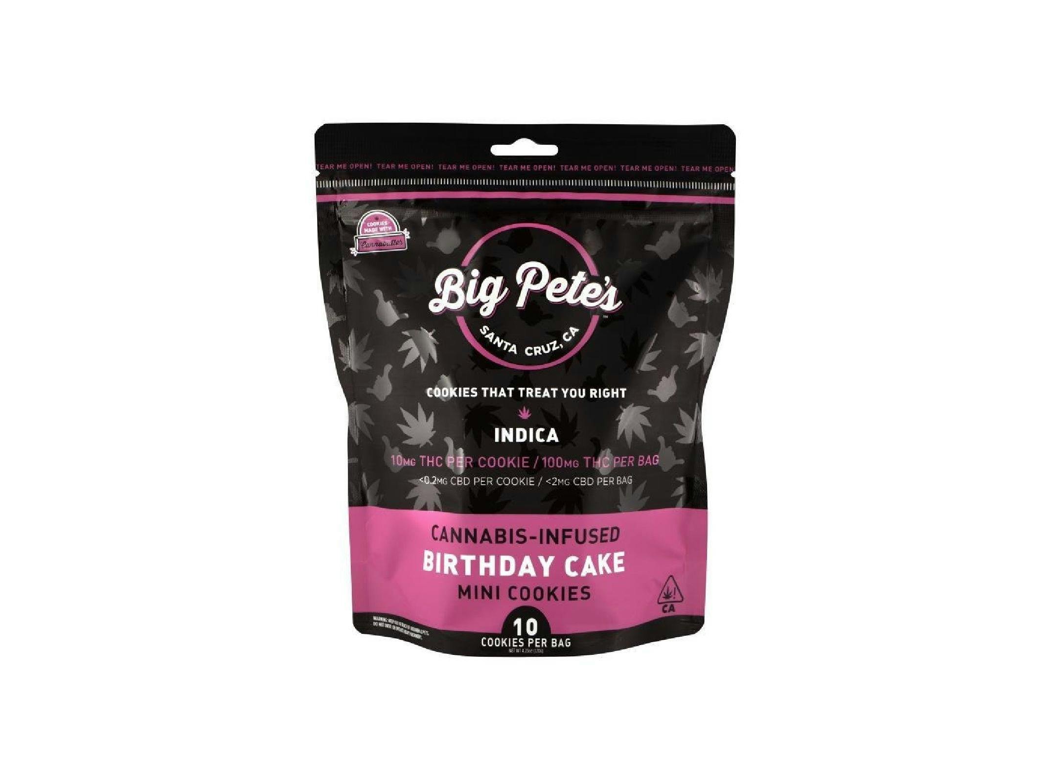 Photograph of product: Big Petes 10pk Birthday Cake Oui'd 100mg