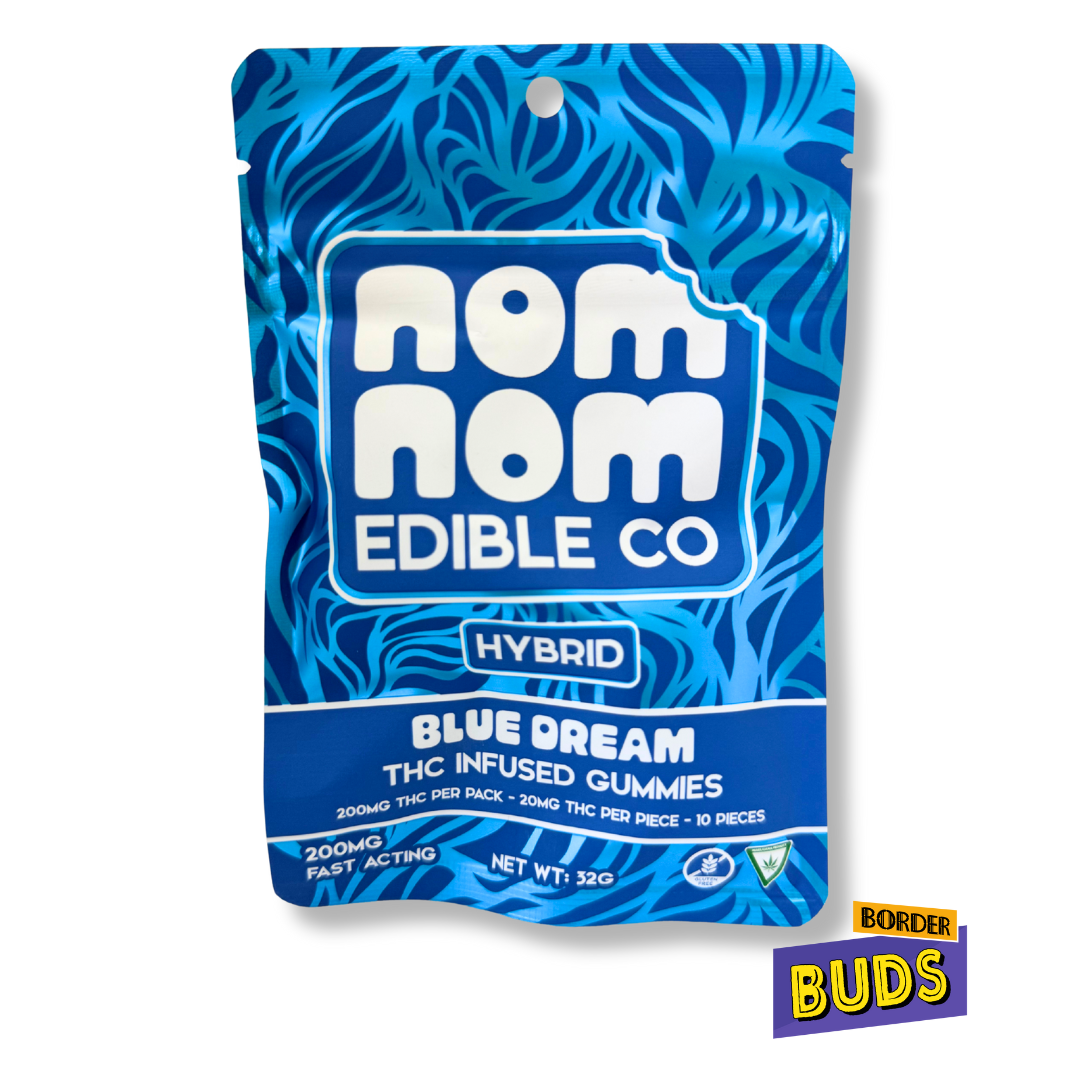 Photograph of product: Blue Dream | Nom Nom | 200mg | Gummies
