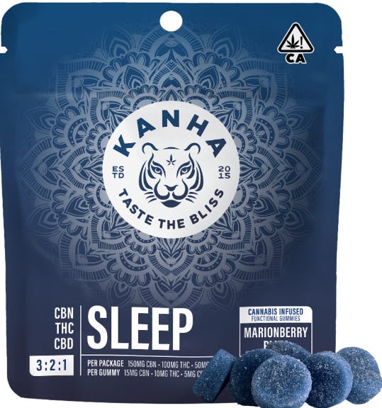 Photograph of product: Marionberry Plum 3CBN:2THC:1CBD - 10MG/100MG Edibles - 