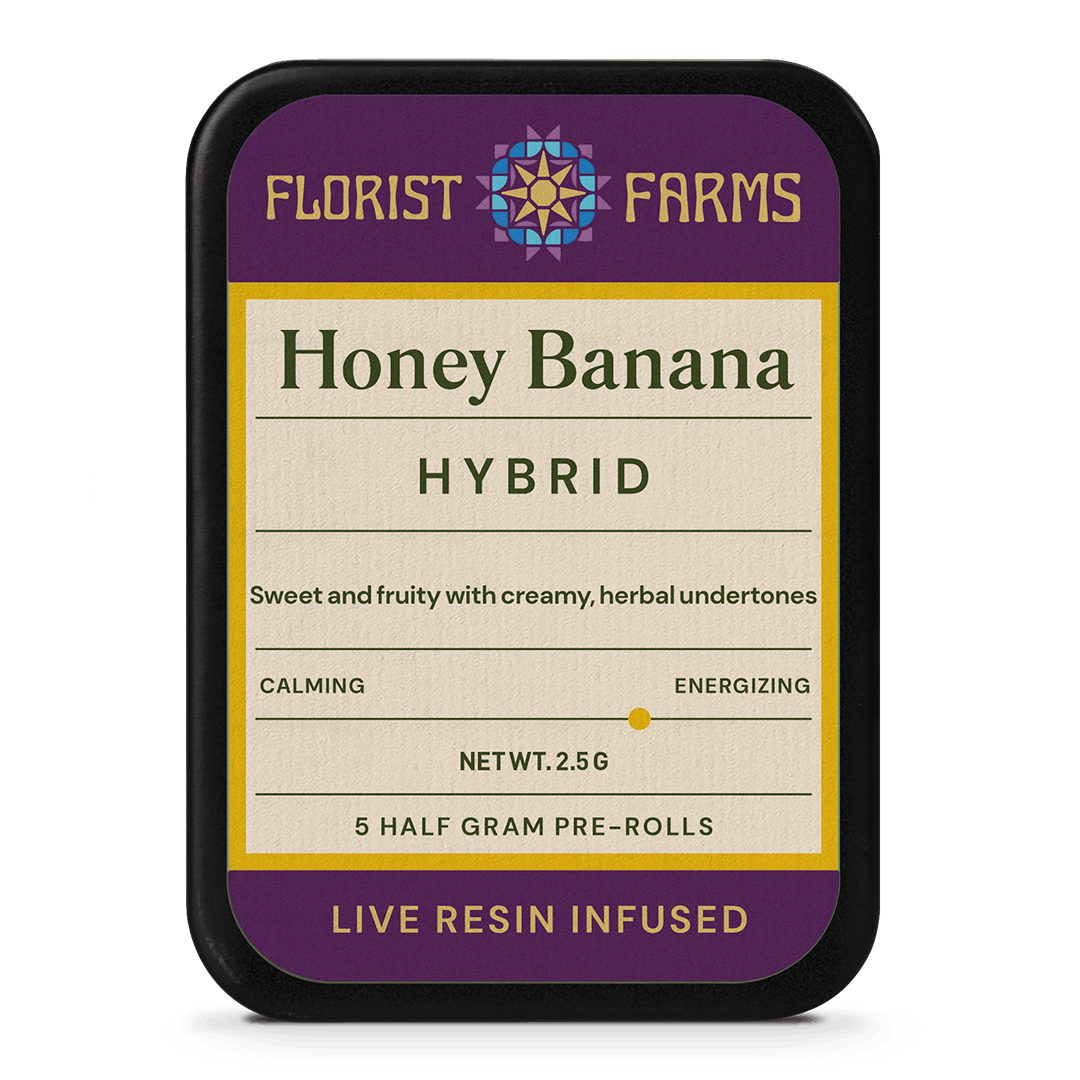 Photograph of product: Florist Farms | Honey Banana | Hybrid Live Resin 5pk