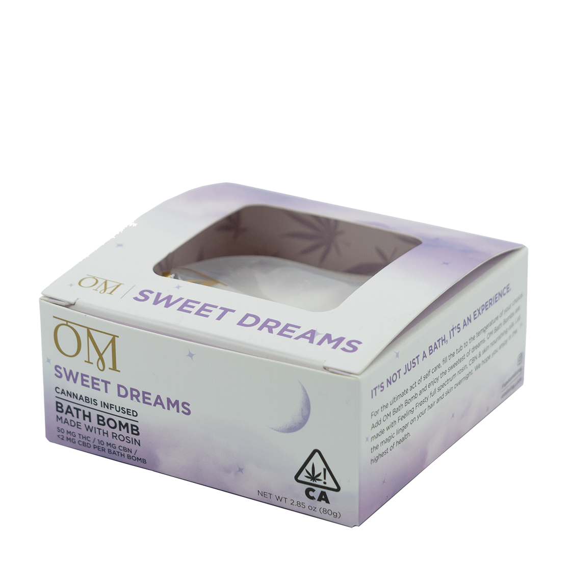 Photograph of product: OM Sweet Dreams Lavender Full Spectrum Bath Bomb 5:1 TH-oui:CBN 60mg