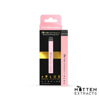 Photograph of product: MITTEN EXTRACTS | STRAWBERRY SHERBET | HYBRID | 1G | DISPOSABLE