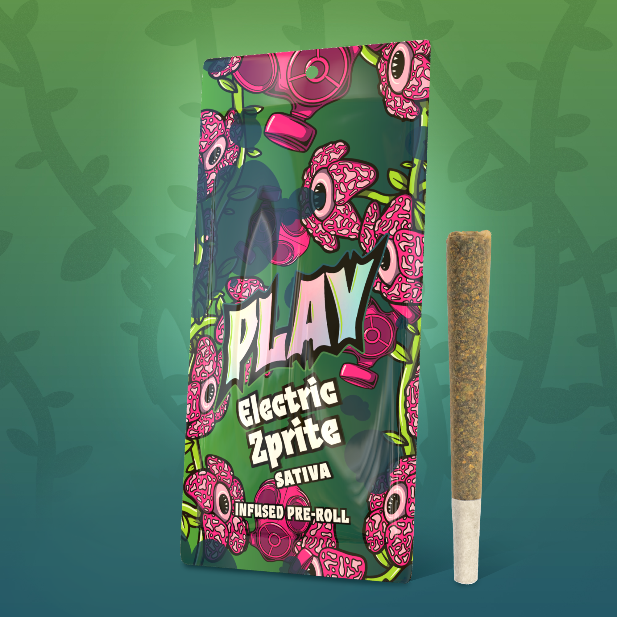 Photograph of product: Play Electric Zprite Infused Pre-Roll 1.2g