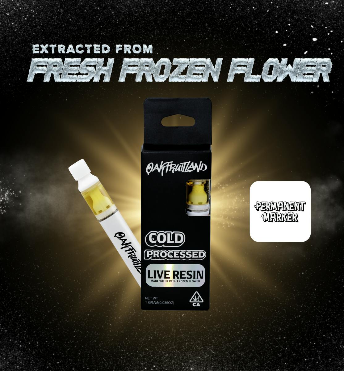 Photograph of product: Pandora's Box 1g Live Resin All In One Vape - Oakfruitland