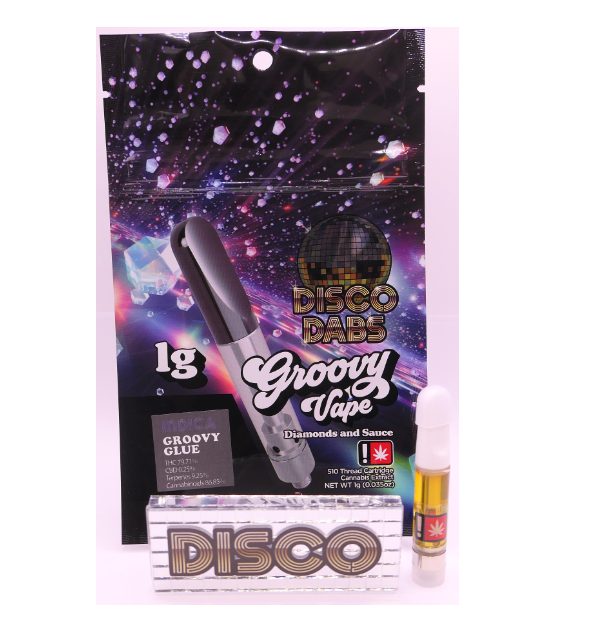 Photograph of product: Disco Dabs | God's Breath Live Resin Blend Cartridge | 1g