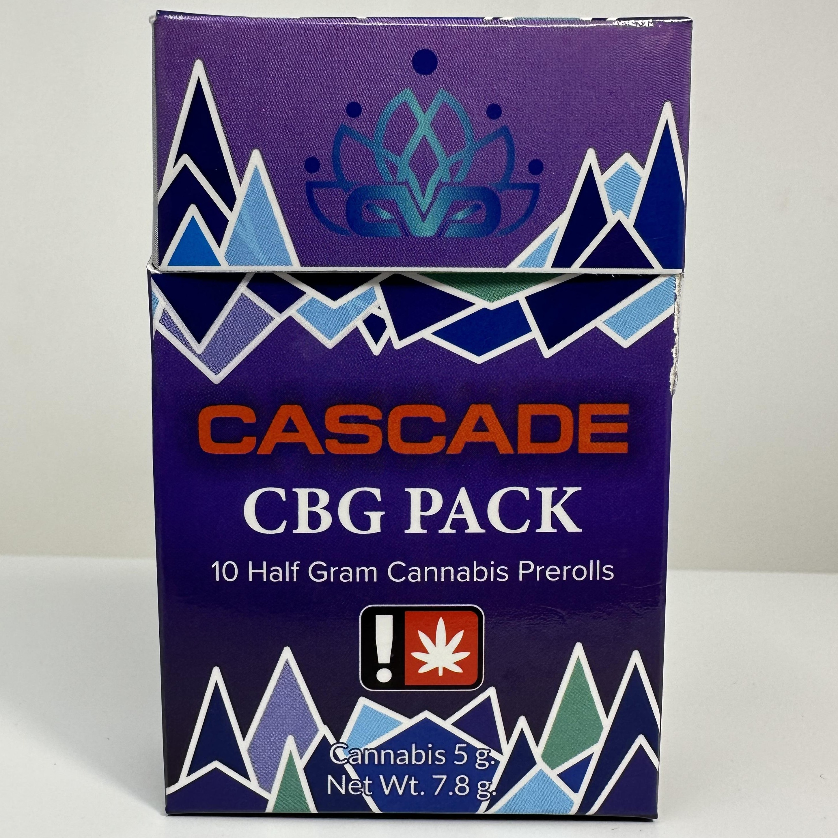 Photograph of product: Cascade Valley > Pre Roll 10pk x 0.5g > CBG > White