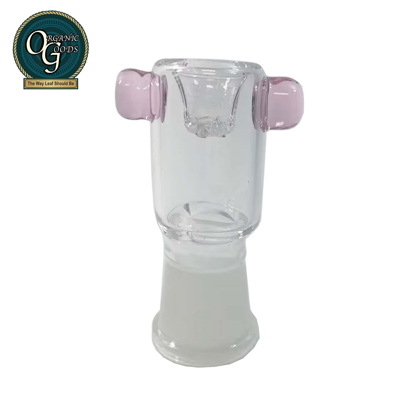 Photograph of product: Clear & Pink Glass Female Bowl 18mm