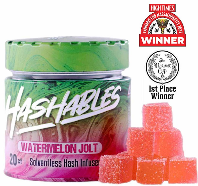 Photograph of product: Watermelon Jolt | au chocolat Rosin Gummies 100mg - Thrive