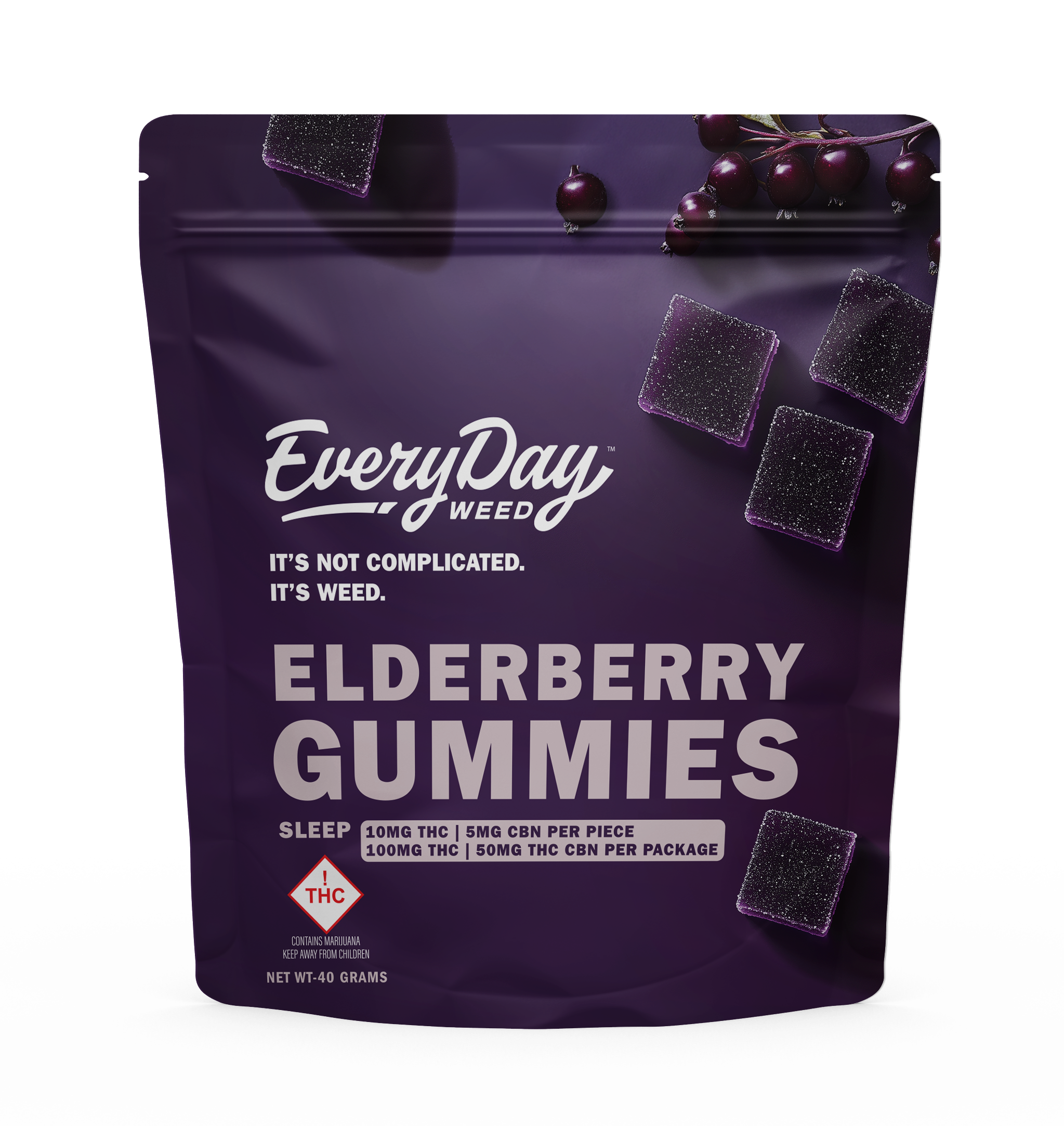 Photograph of product: EDW Gummies Sleep Elderberry 2:1 CBN 100mg