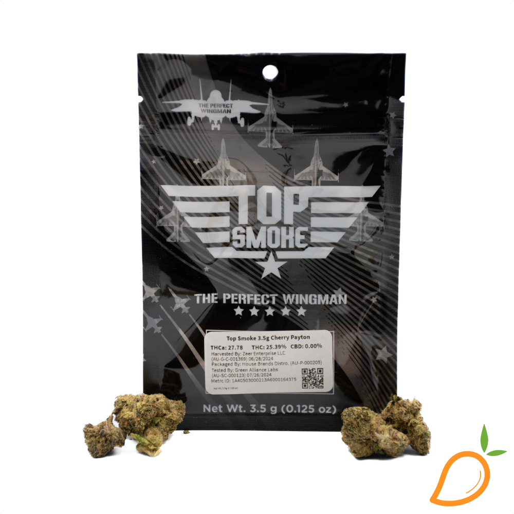 Photograph of product: 3.5g Cherry Payton Prepackaged Flower Top Smoke