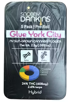 Photograph of product: Snobby Dankins | Glue York City | Pre-Rolls (5 pack)