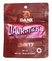 Photograph of product: DANK EXTRACTS CHERRY DANKSTERS CRUNCH GUMMIES 200MG