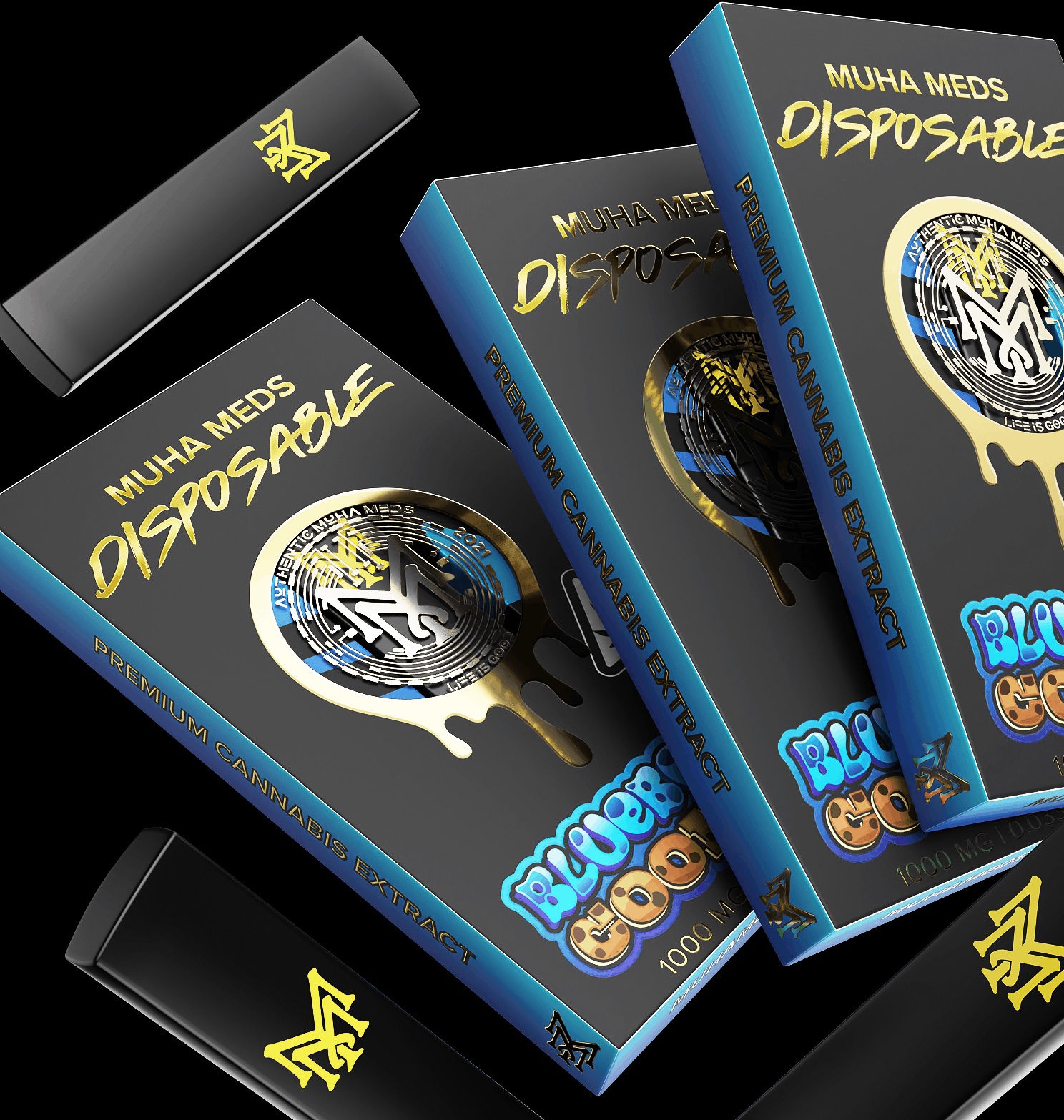 Photograph of product: MUHAMEDS 1G BLUEBERRY COOKIES DISPO