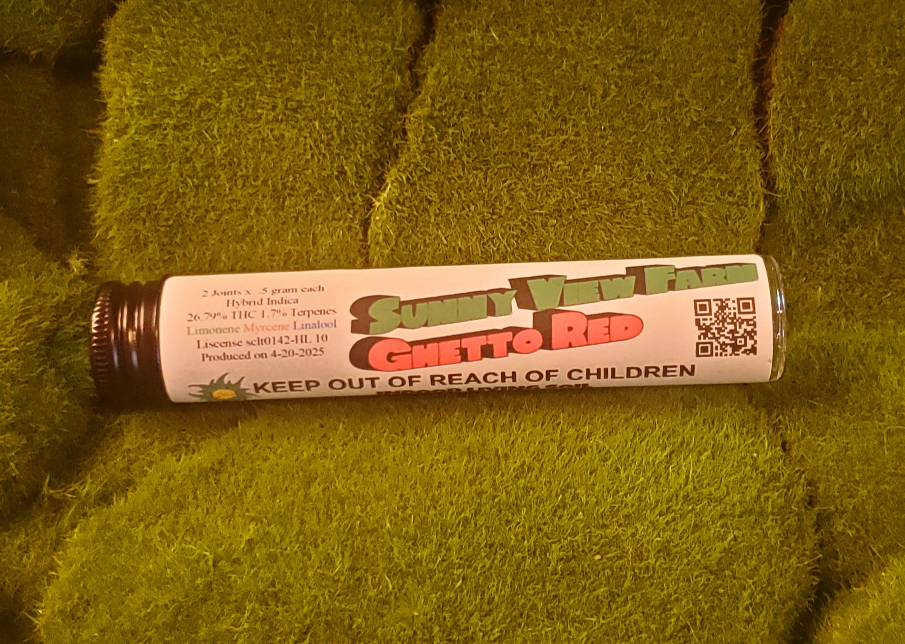 Photograph of product: Pre Roll 2 Pack | Ghetto Red | Sunny View Farm