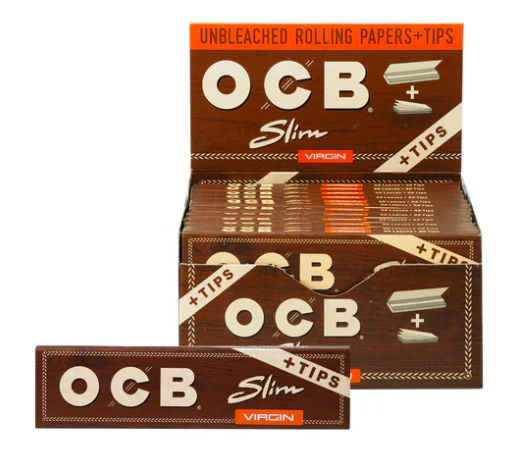 Photograph of product: OCB Virgin Slim Papers w/ Tips