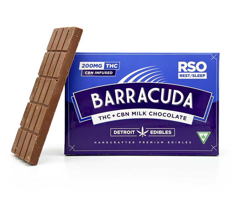 Photograph of product: Barracuda 200mg Milk Chocolate Bar RSO Rest