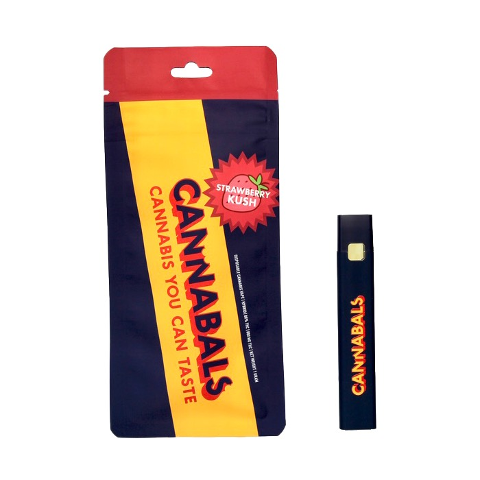 Photograph of product: CANNABALS | STRAWBERRY KUSH | DISPOSABLE | 1G