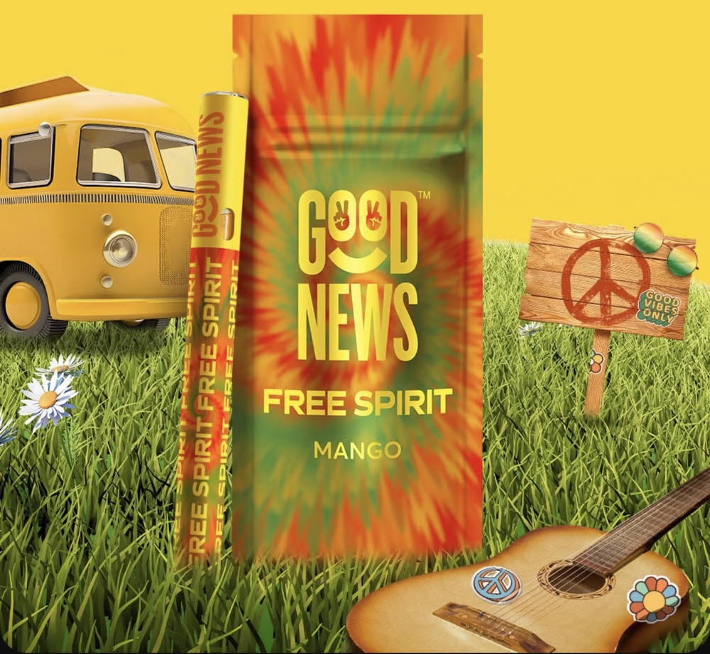 Photograph of product: Good News | Disposable | Free Spirit - Mango