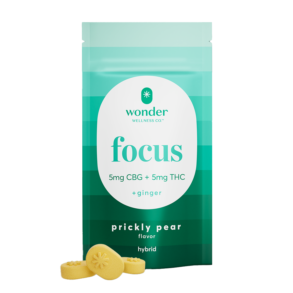 Photograph of product: Wonder Focus Gummies 1:1 CBG Prickly Pear 200mg