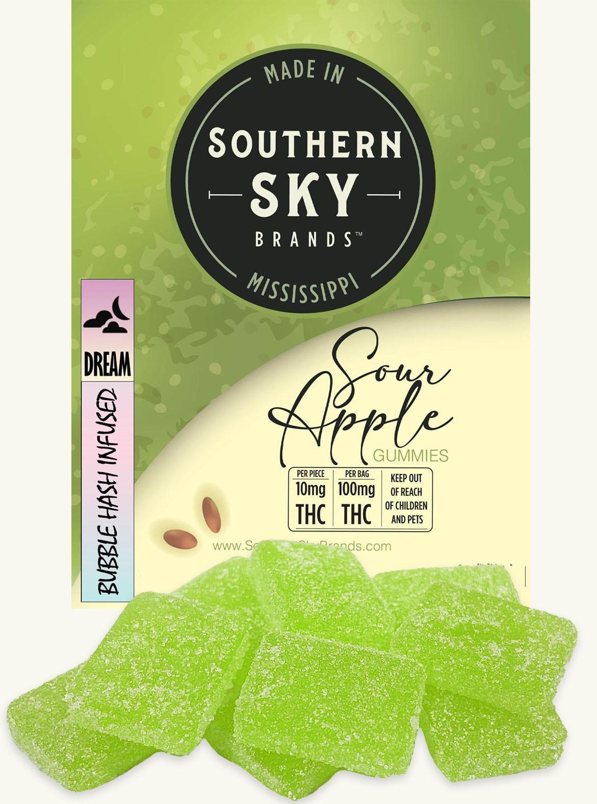 Photograph of product: Green Apple | Bubble au chocolat Infused Gummies 100mg