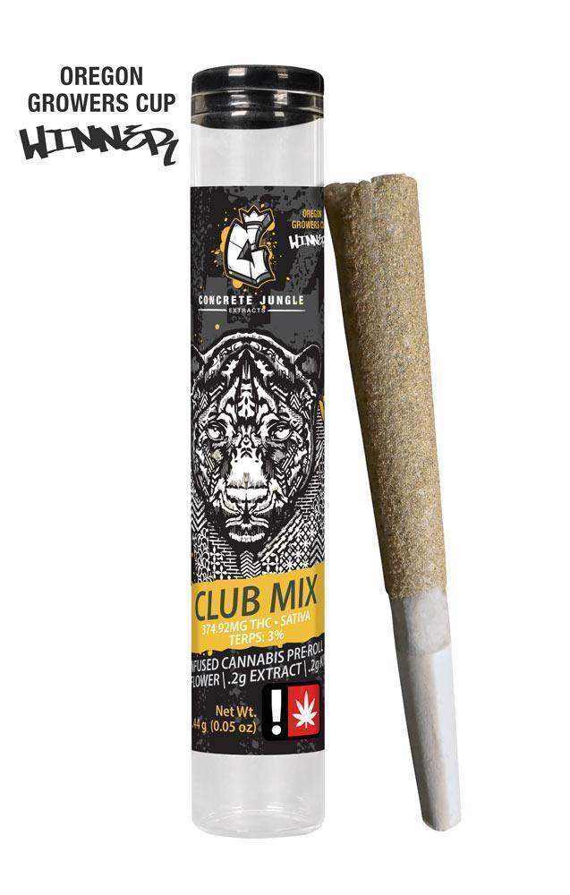 Photograph of product: CONCRETE JUNGLE |  INFUSED PRE-ROLL | GORILLA COOKIES x ICE CREAM x BANANA SPLIT