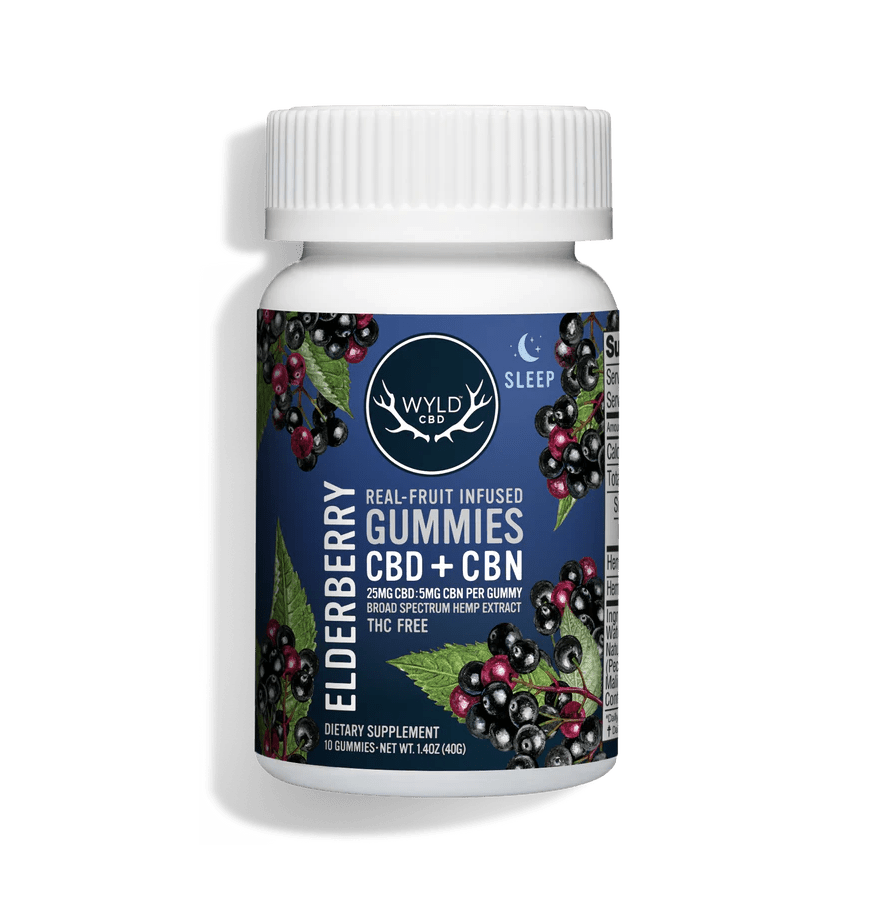 Photograph of product: Wyld Elderberry 5:1  CBD:CBN Gummies 250mg