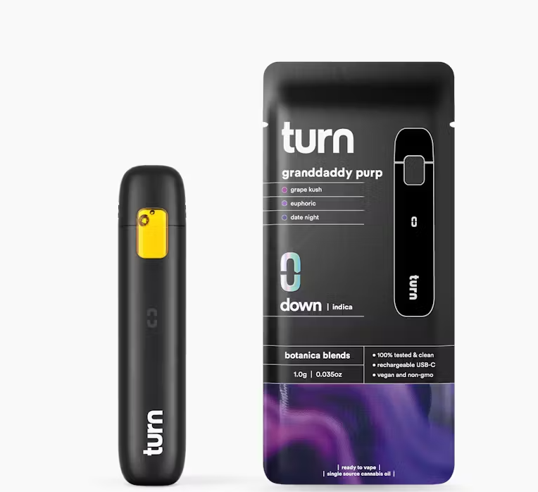 Photograph of product: [Turn] AIO - 1g - Granddaddy Purp (I)