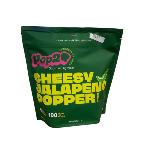 Photograph of product: POP 20 - Cheesy Jalapeno Popcorn 100mg - 