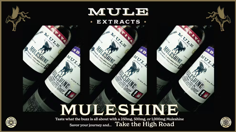 Photograph of product: Mule - Muleshine - 1000mg - 1:1 TH-oui:CBG POG Oui'd