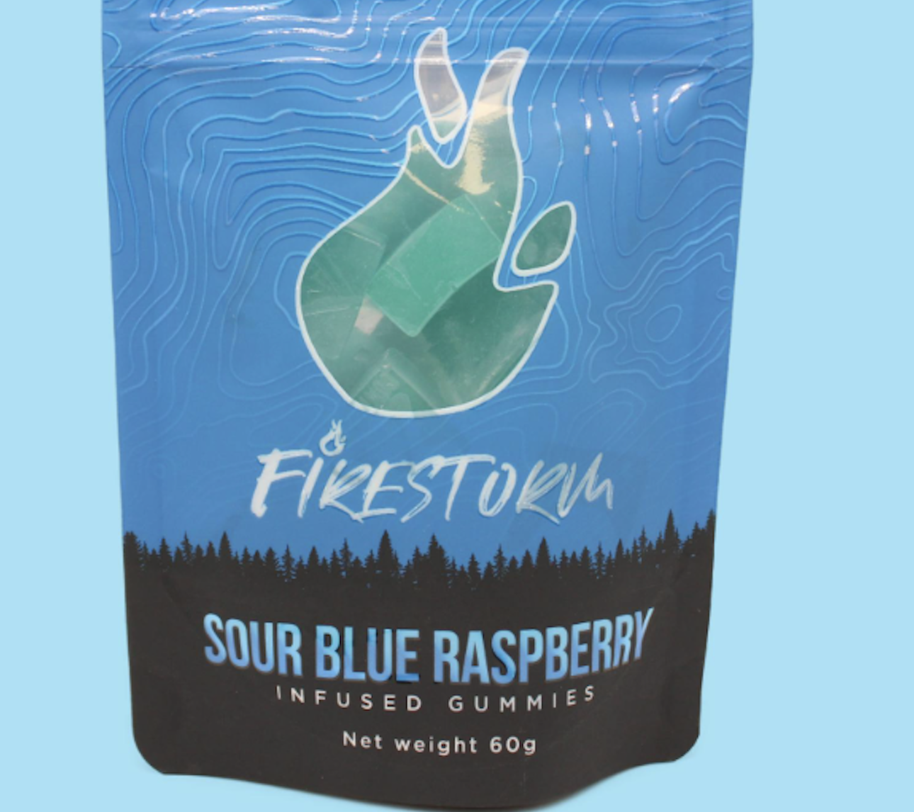 Photograph of product: 100mg CBD Gummies | Blue Raspberry