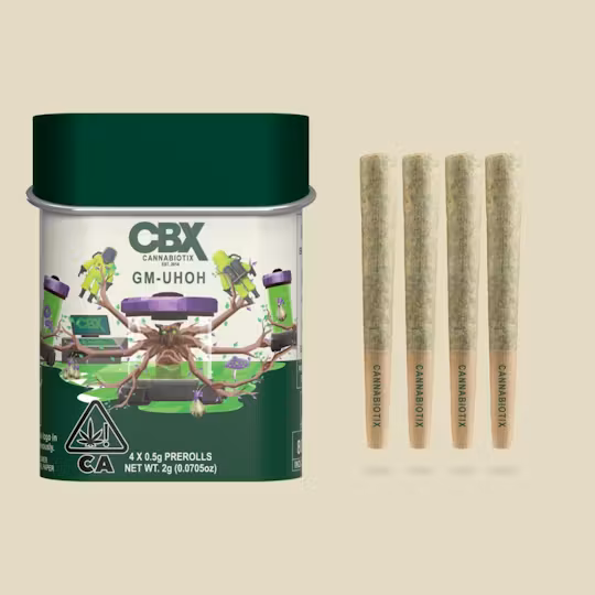Photograph of product: CBX | GM-UHOH Preroll 4 Pack [2g total]