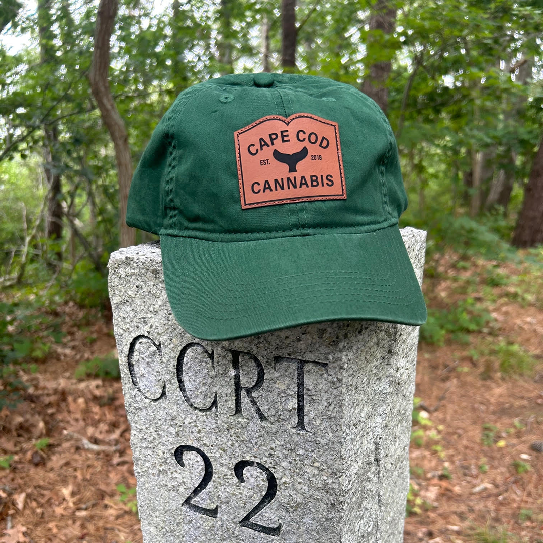 Photograph of product: Dad Hat | Leather Patch | Forest Green - Regular