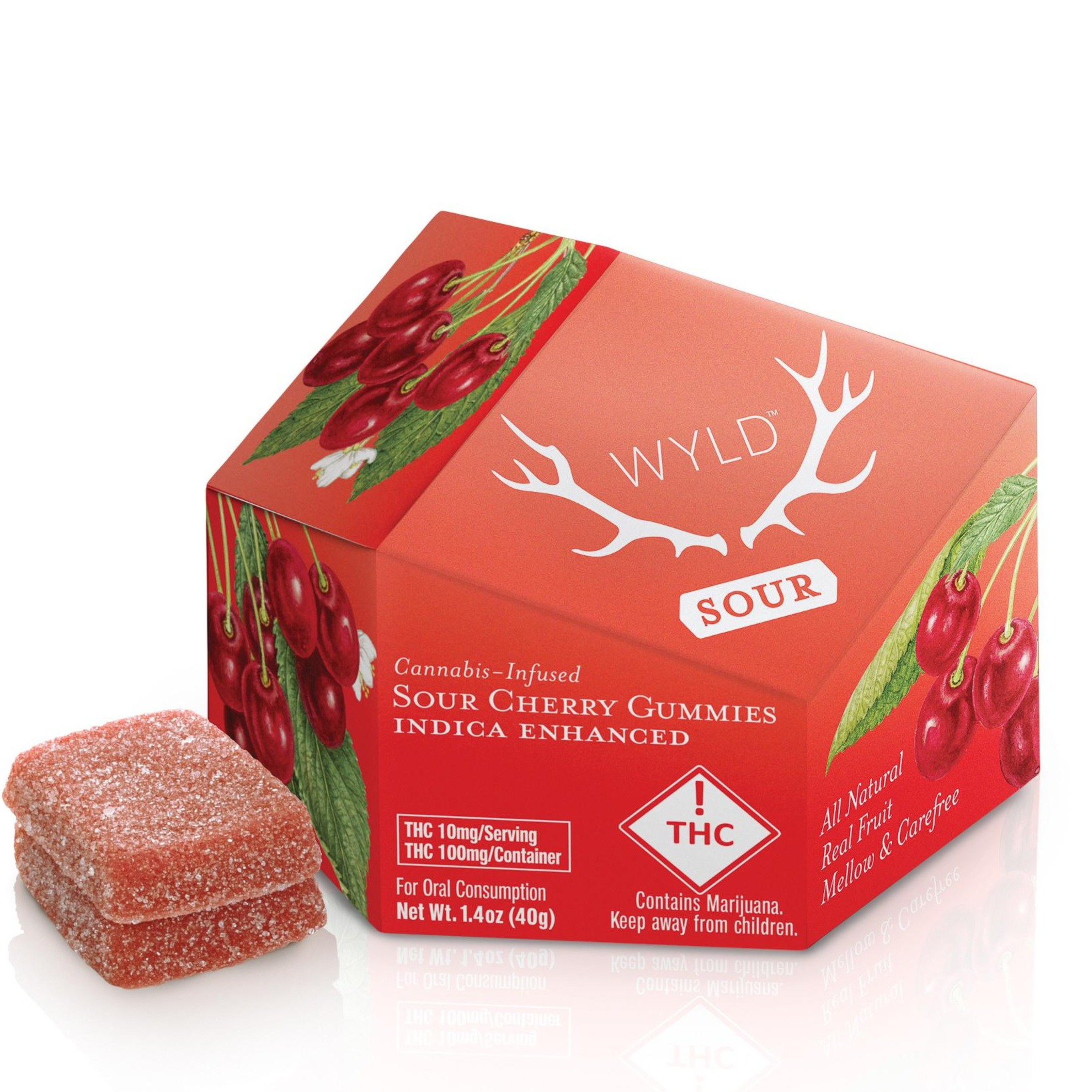Photograph of product: Sour Cherry (I) - 100mg Gummies - WYLD